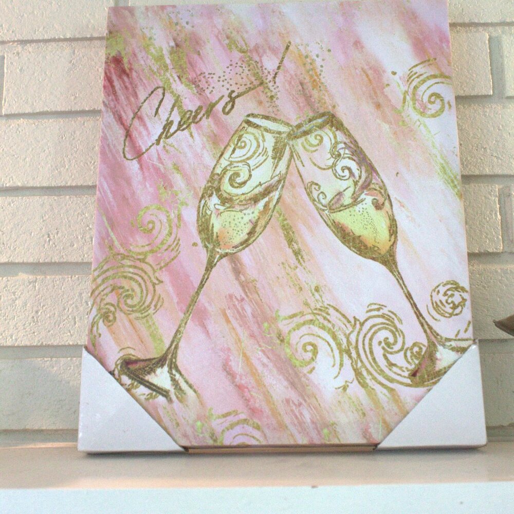 Champagne Cheers Wall Deor